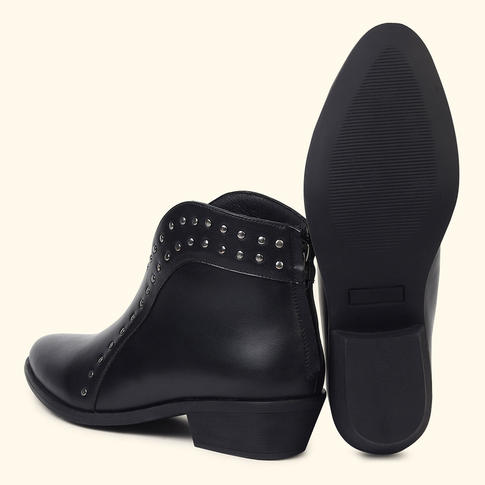 Stellar Rivets Ankle Length Boots for Women