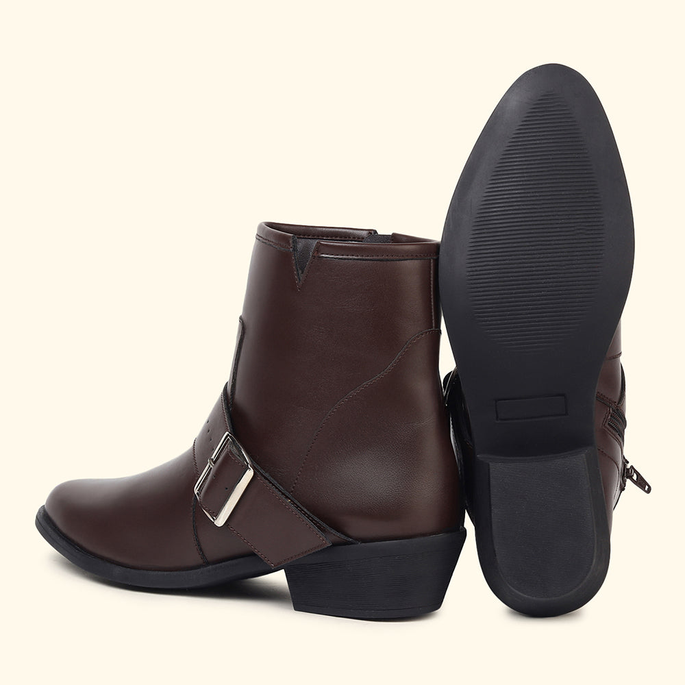 Side buckle Suede Ankle Boots for Women