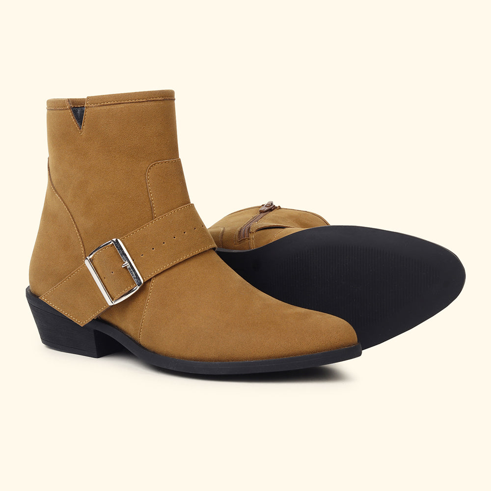 Side buckle Suede Ankle Boots for Women