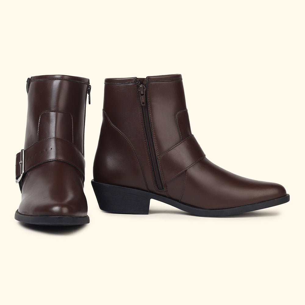 Side buckle Suede Ankle Boots for Women