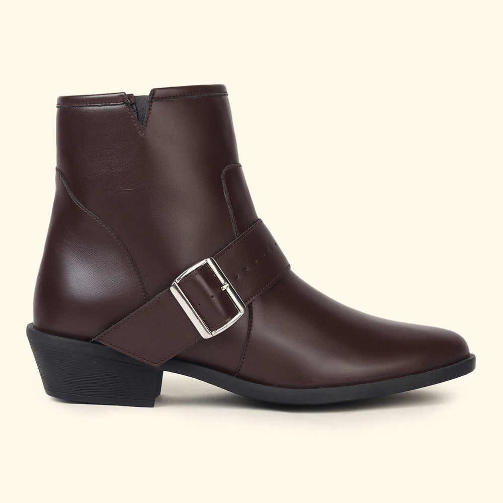 Side buckle Suede Ankle Boots for Women