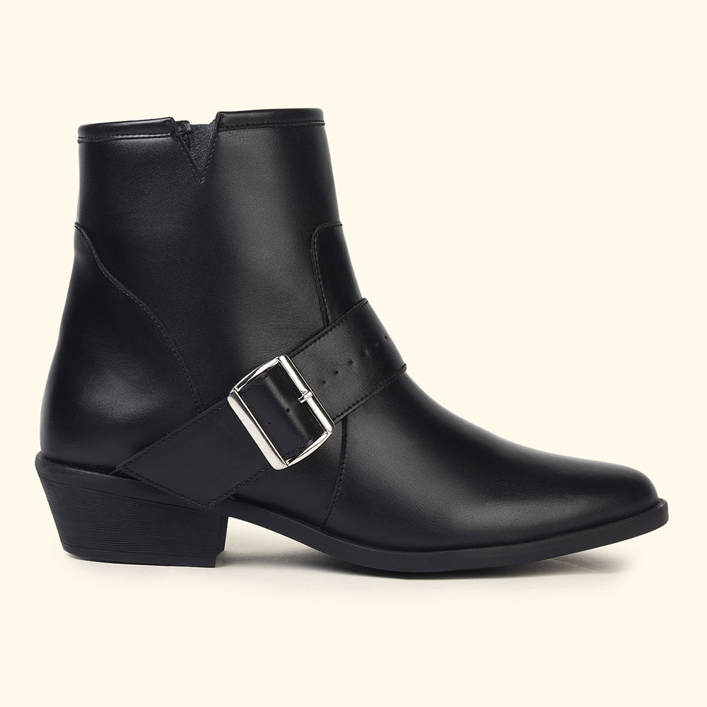 Side buckle Suede Ankle Boots for Women