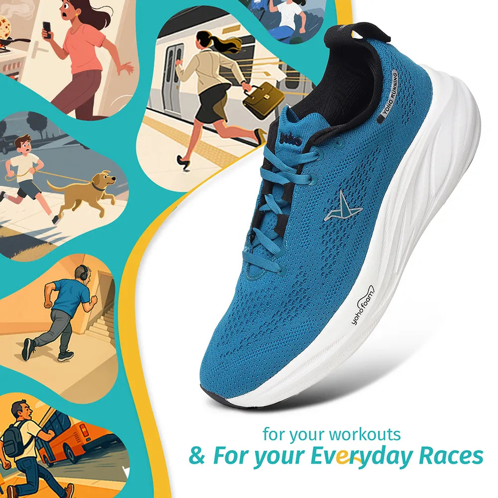 ZeroHour AeroWeave™ Sports Shoes for Men - Deep Sea Blue