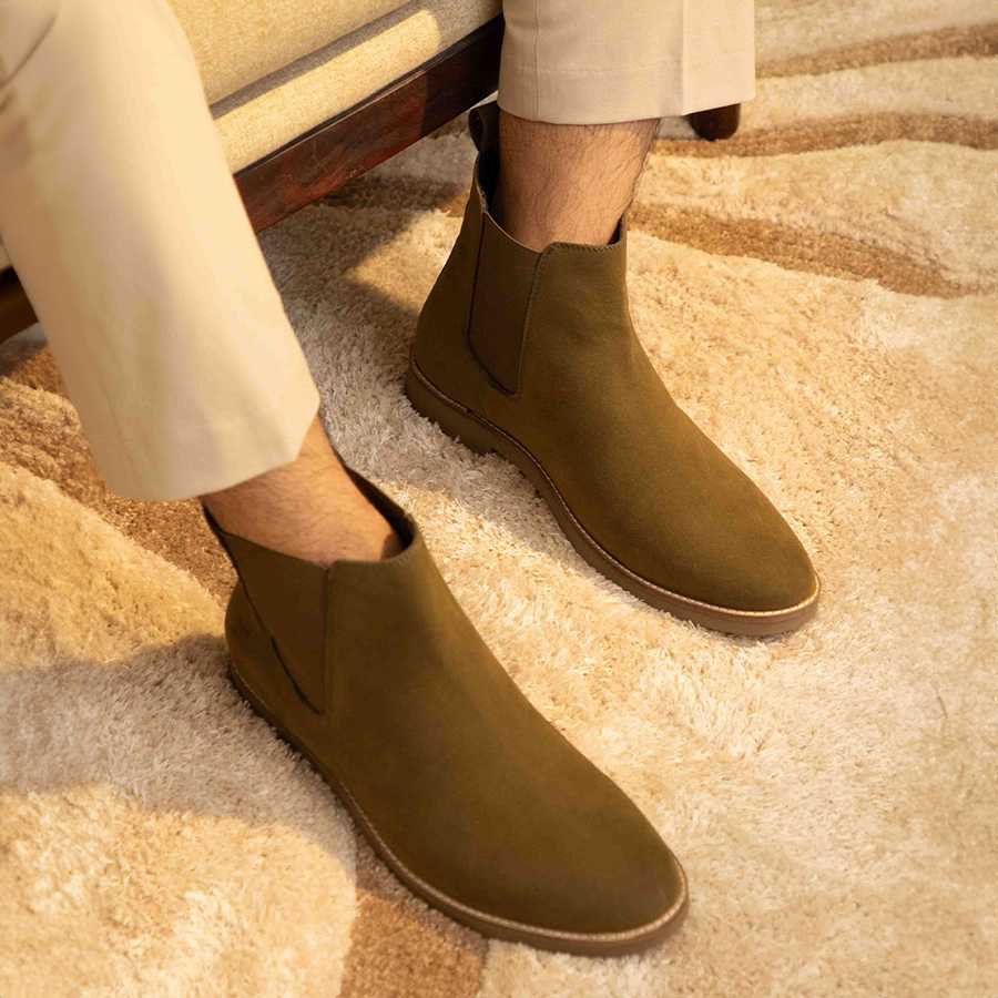 Men Chelsea Boots Suede