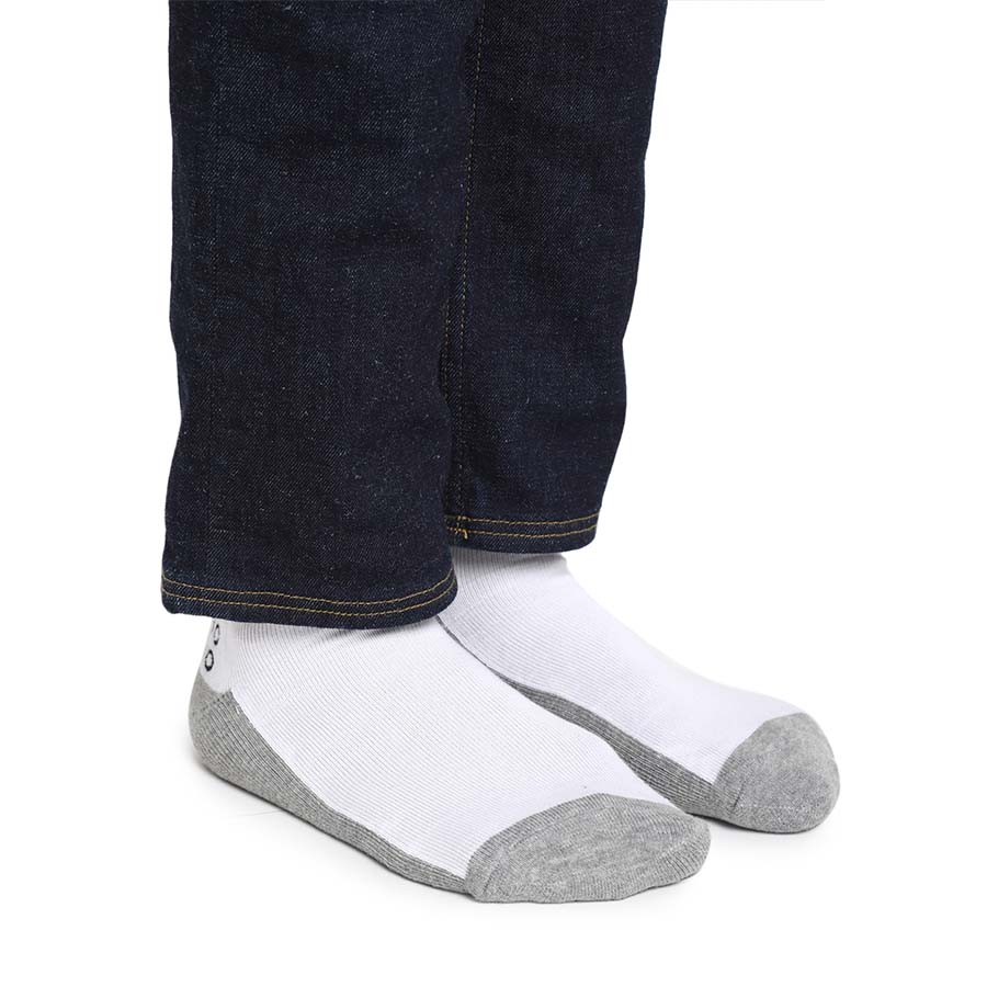 Dual Contrast Solid Low Cut Socks