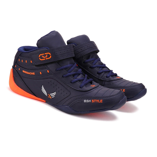 Bersache Lightweight Casual Sneaker Shoes For Men Blue-9019