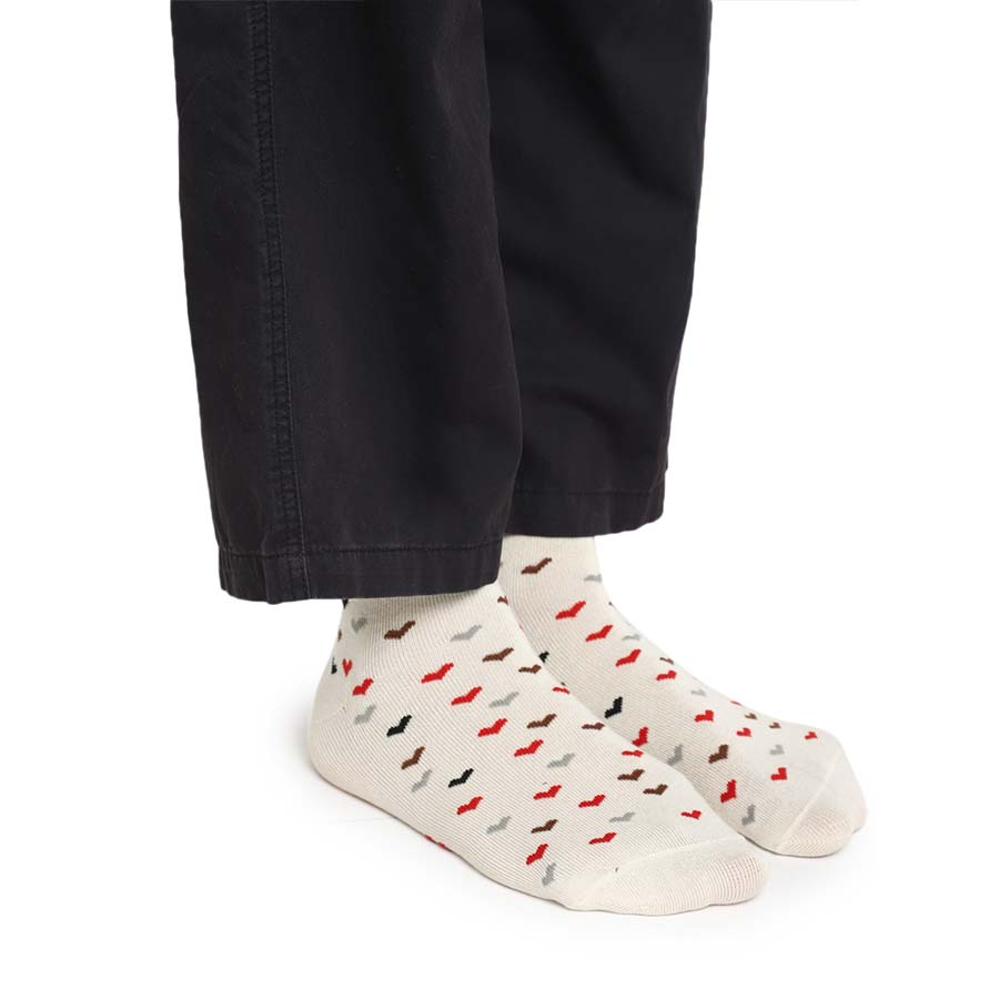 Heart Printed Ankle Socks