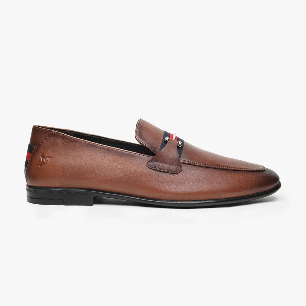 DualTone Wing Loafers for Men - Brown