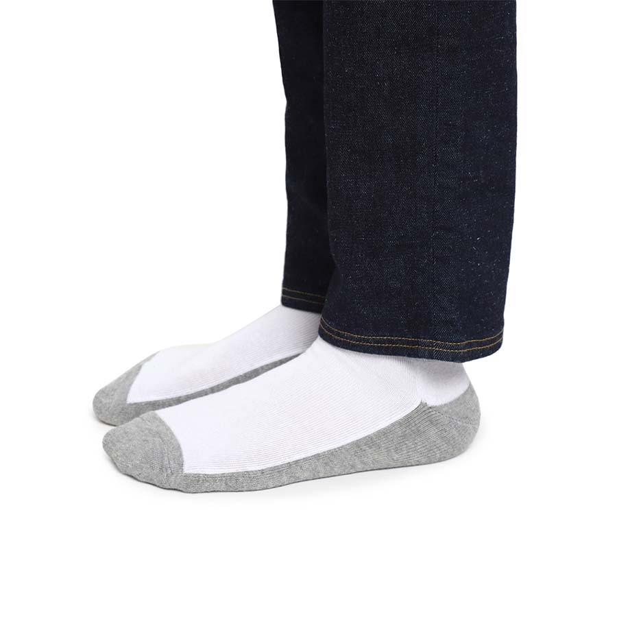 Dual Contrast Solid Low Cut Socks
