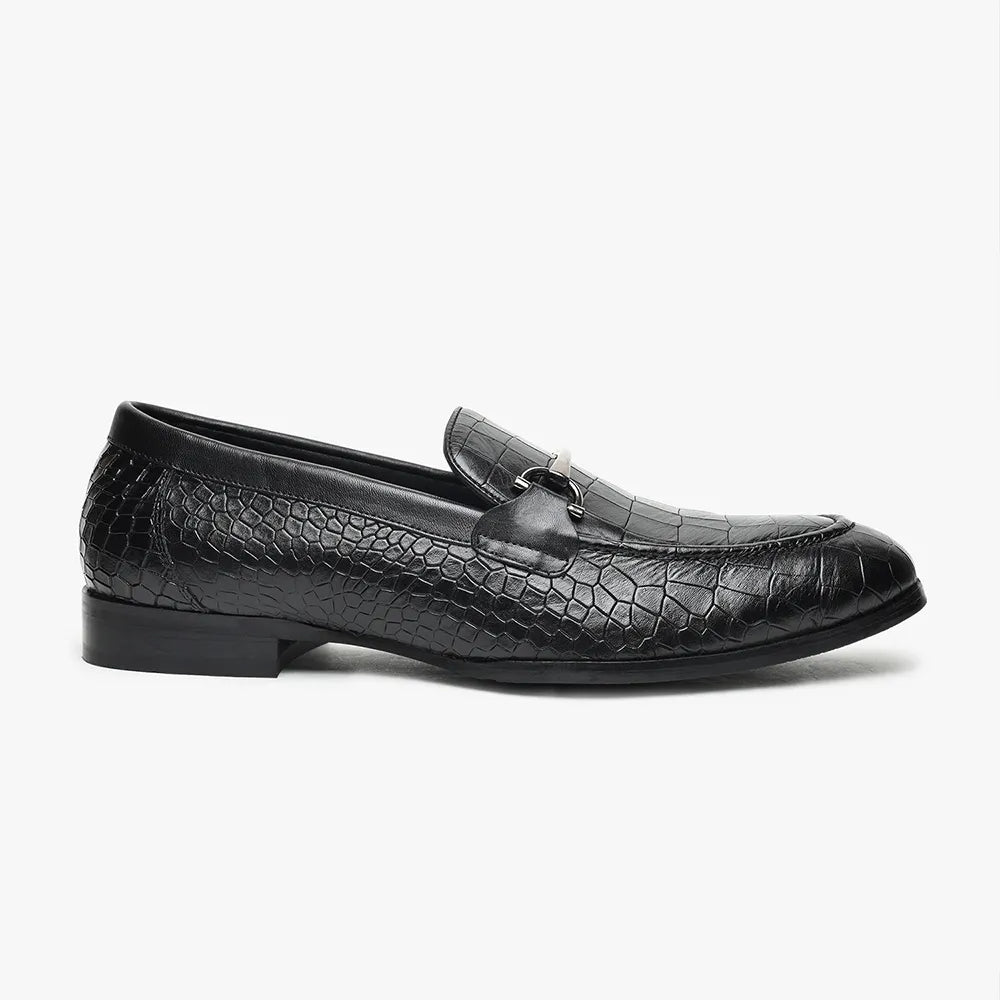Lofos Elite Croc Loafers for Men - Classic Black