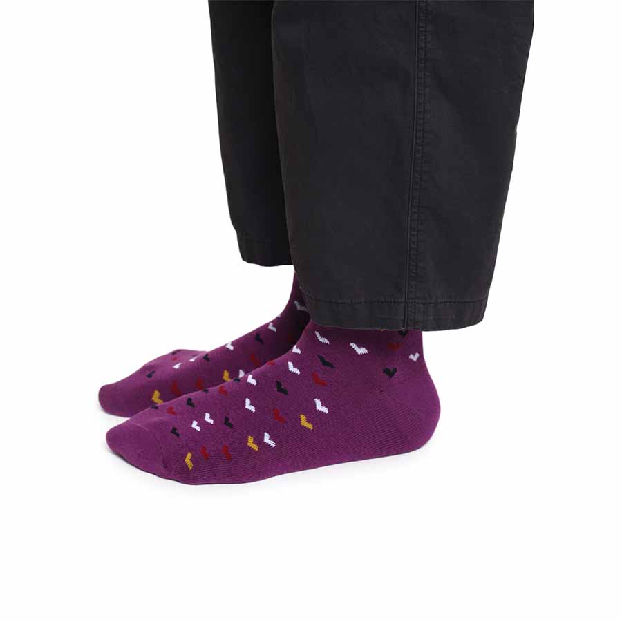 Heart Printed Ankle Socks