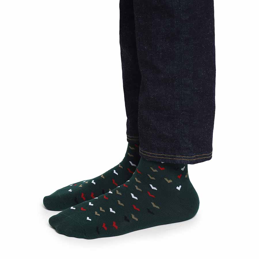 Heart Printed Ankle Socks