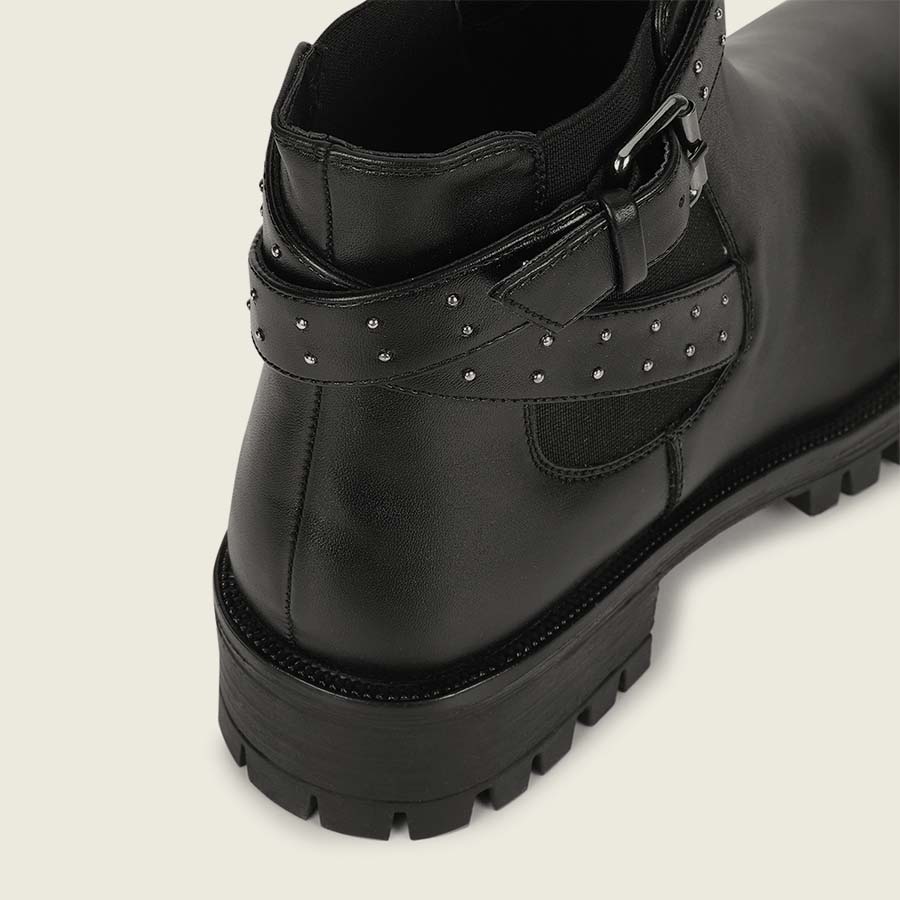 High Ankle Knotted Dots Boots for Women