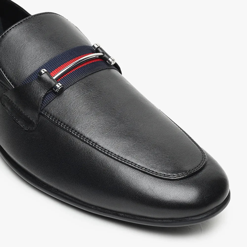 DualTone Wing Loafers for Men - Classic Black