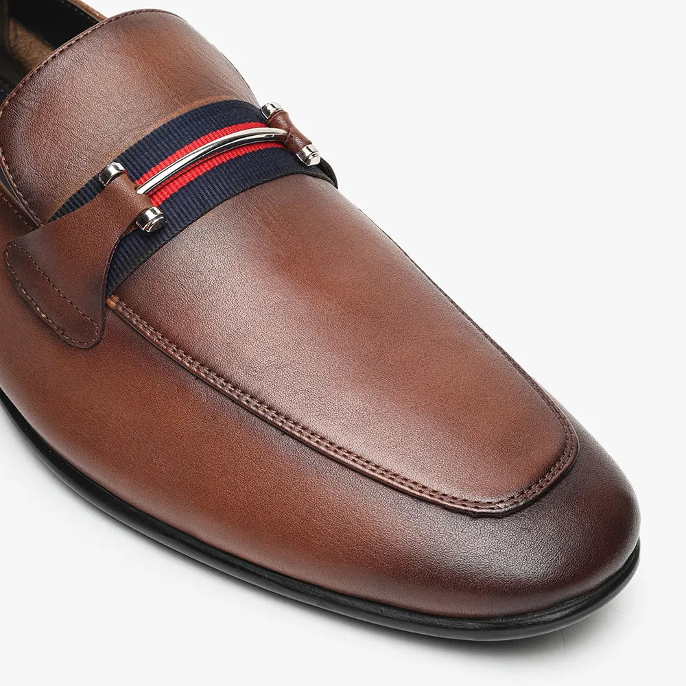 DualTone Wing Loafers for Men - Brown