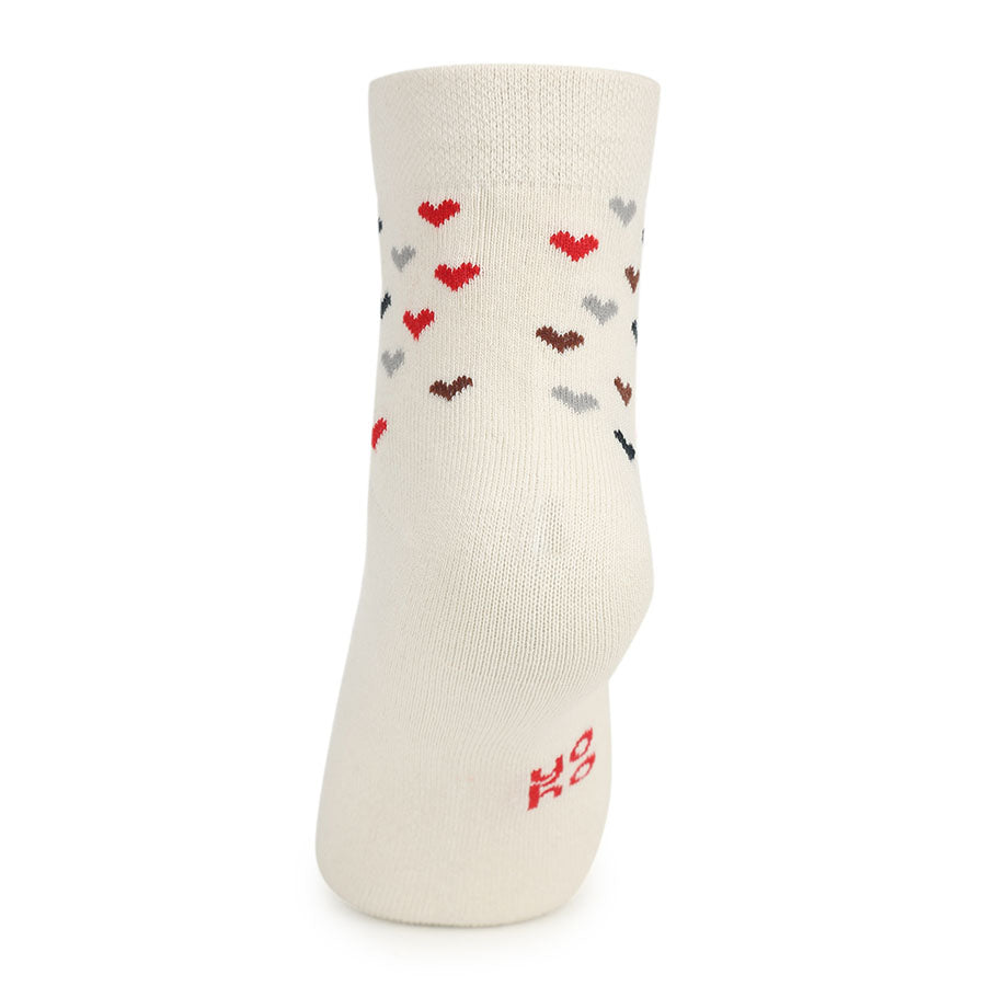 Heart Printed Ankle Socks