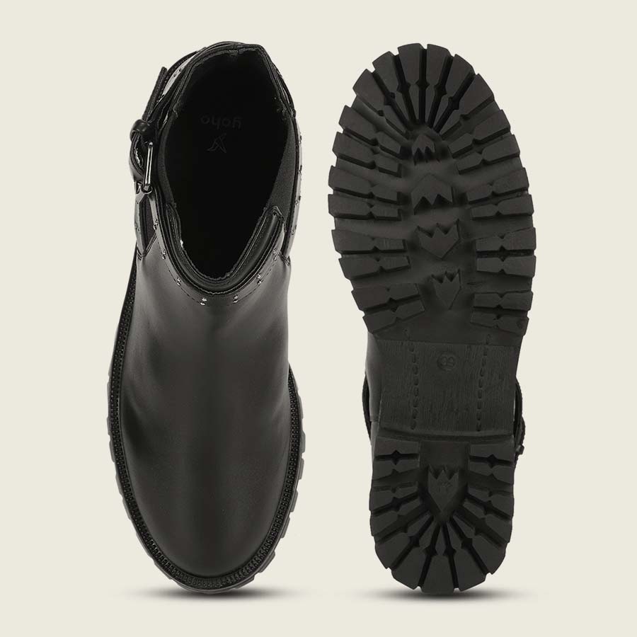 High Ankle Knotted Dots Boots for Women