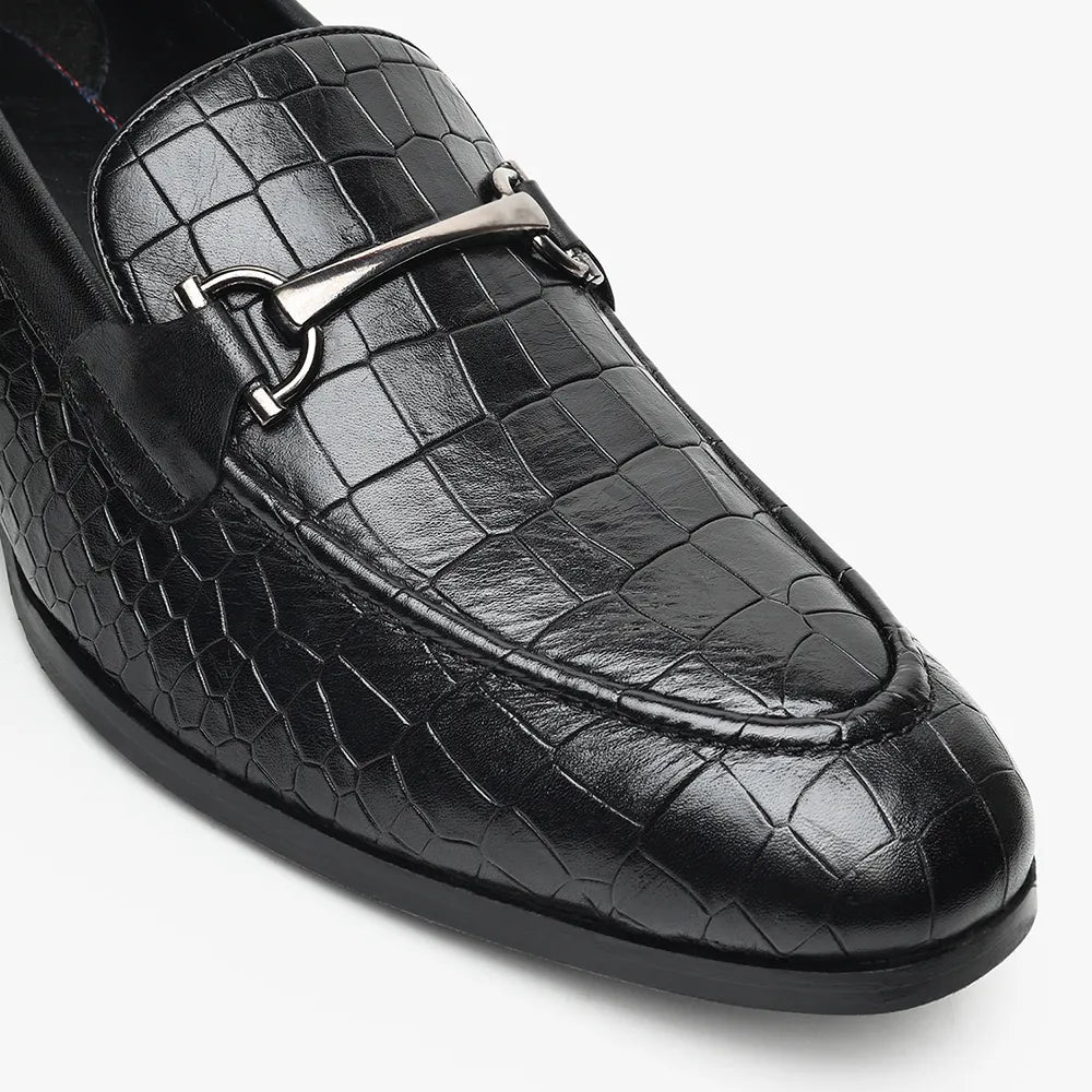 Lofos Elite Croc Loafers for Men - Classic Black