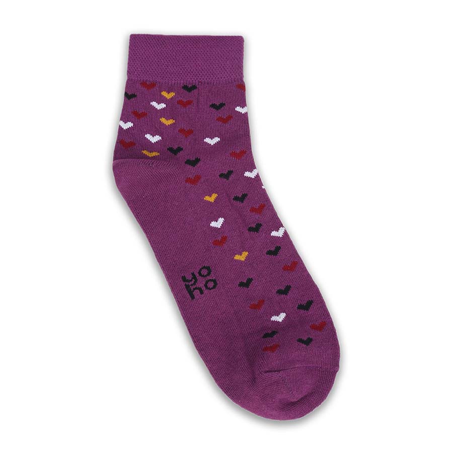 Heart Printed Ankle Socks