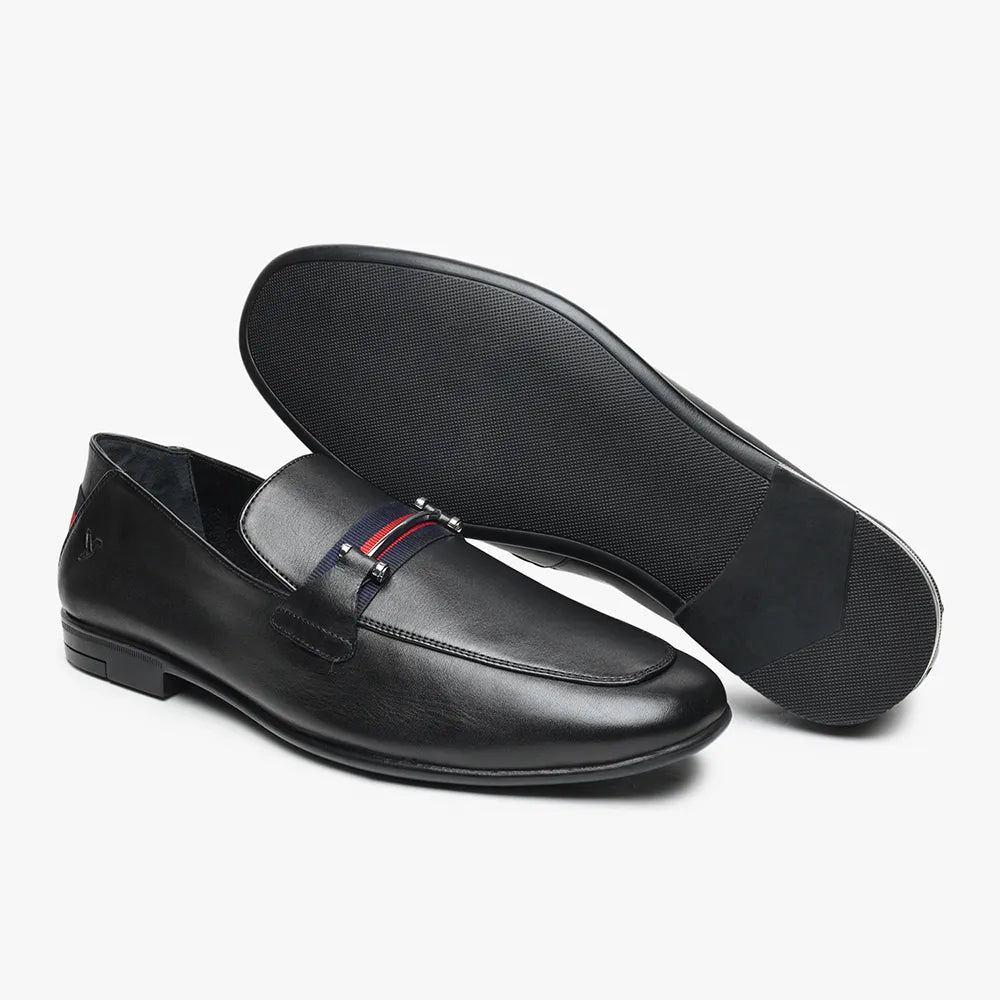 DualTone Wing Loafers for Men - Classic Black