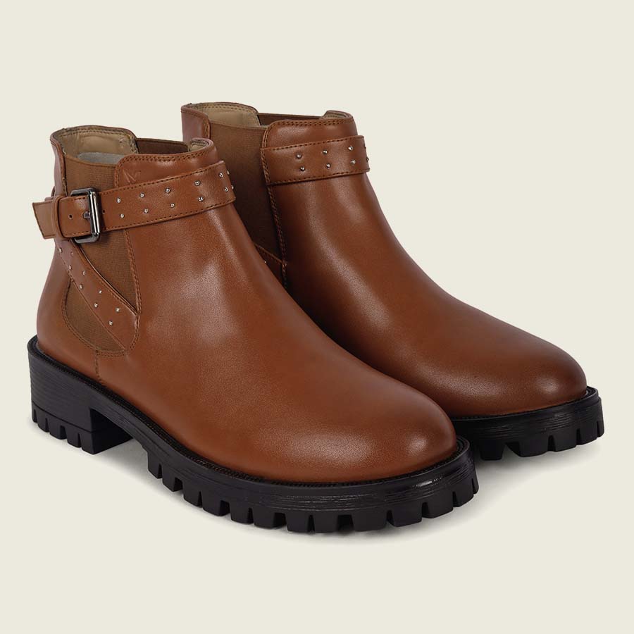 High Ankle Knotted Dots Boots for Women