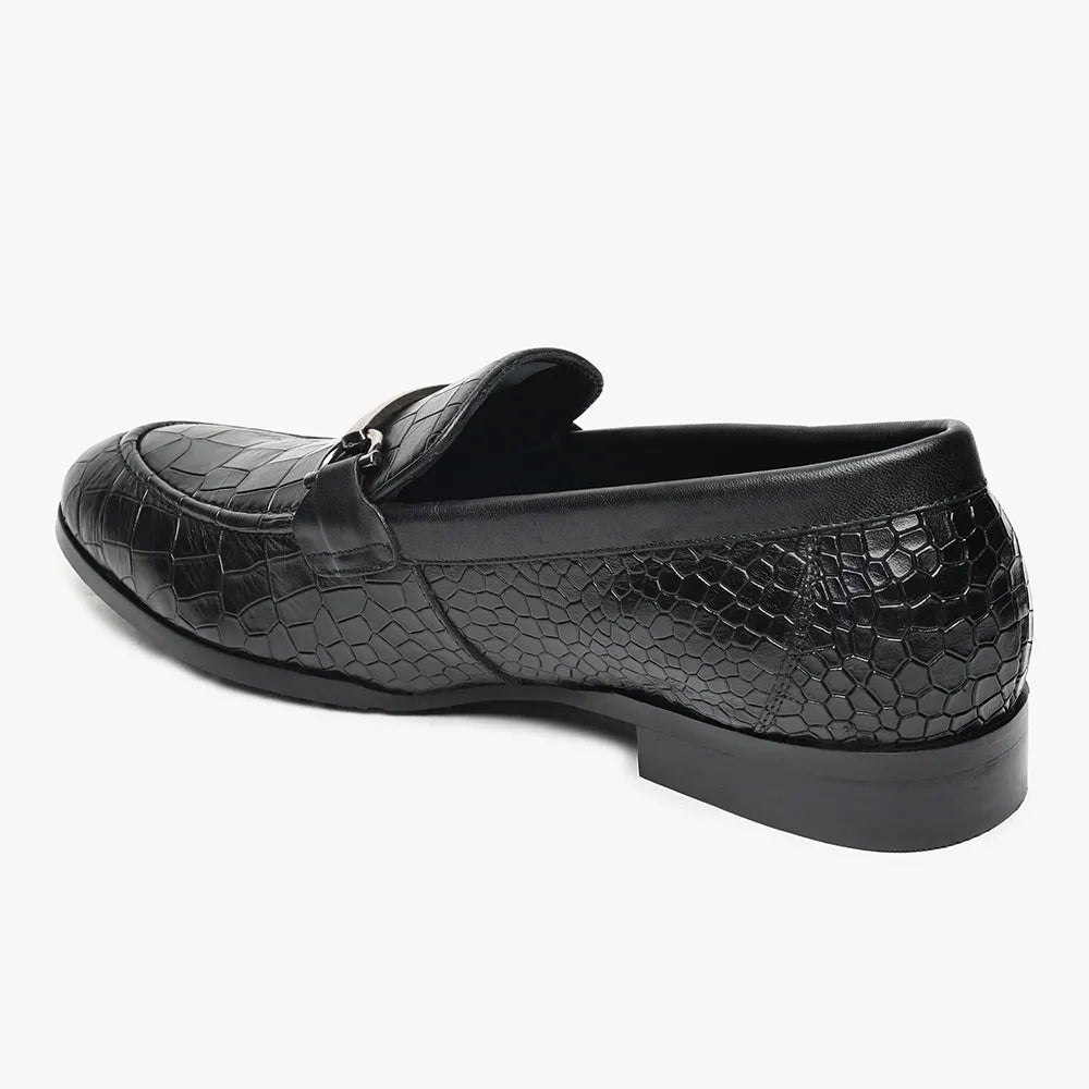 Lofos Elite Croc Loafers for Men - Classic Black