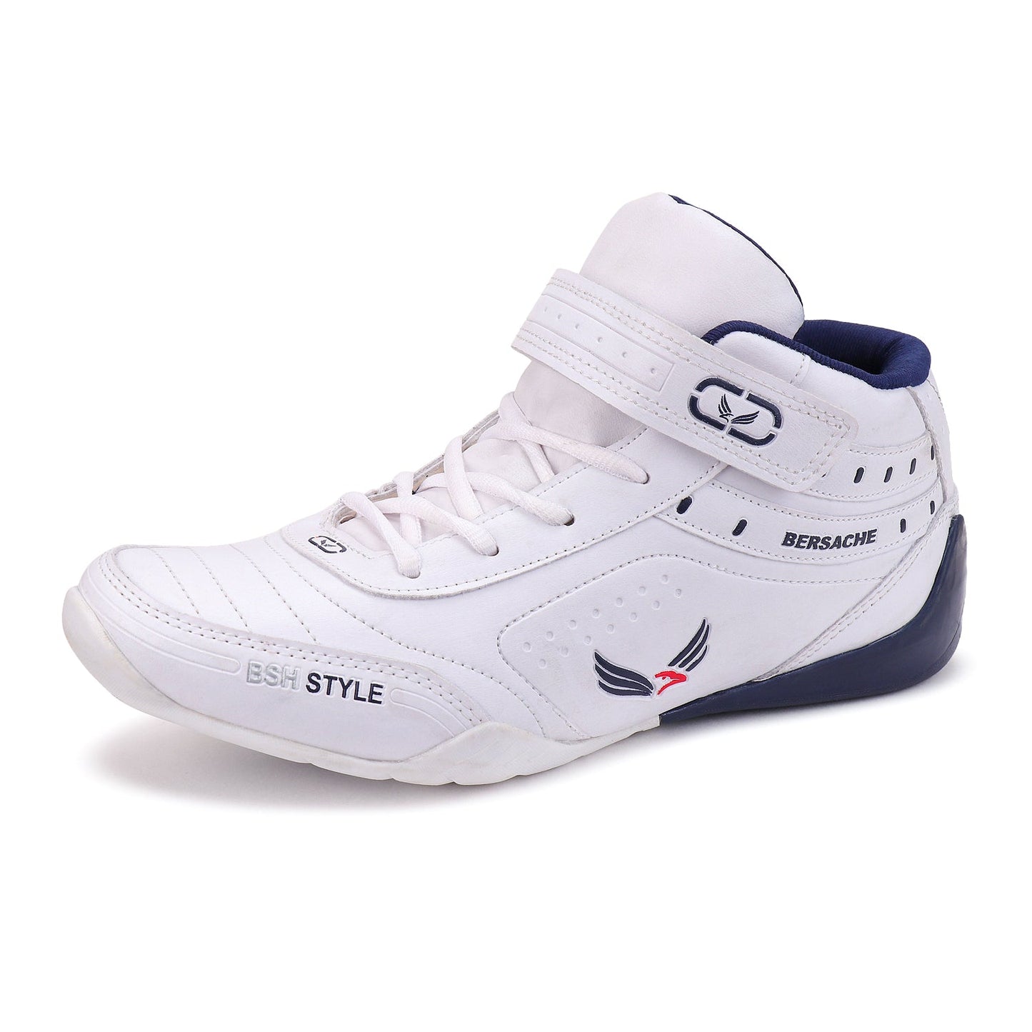 Bersache Lightweight Casual Sneaker Shoes For Men White-9018