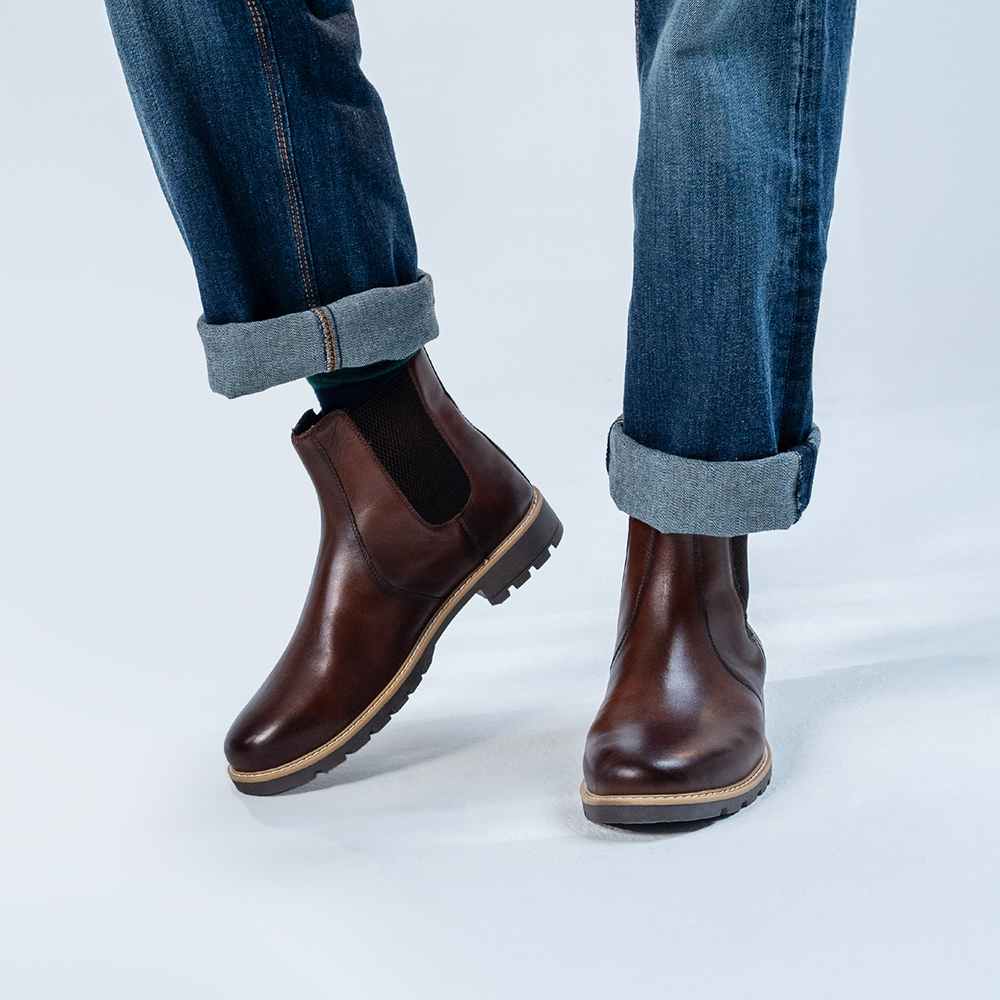 Men Chelsea Leather Boots