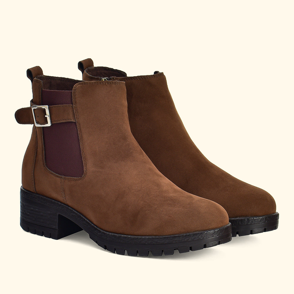 Women Chelsea Suede Boots