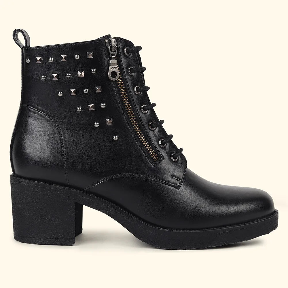 Slays Studded Combat  Ankle Boots for Women