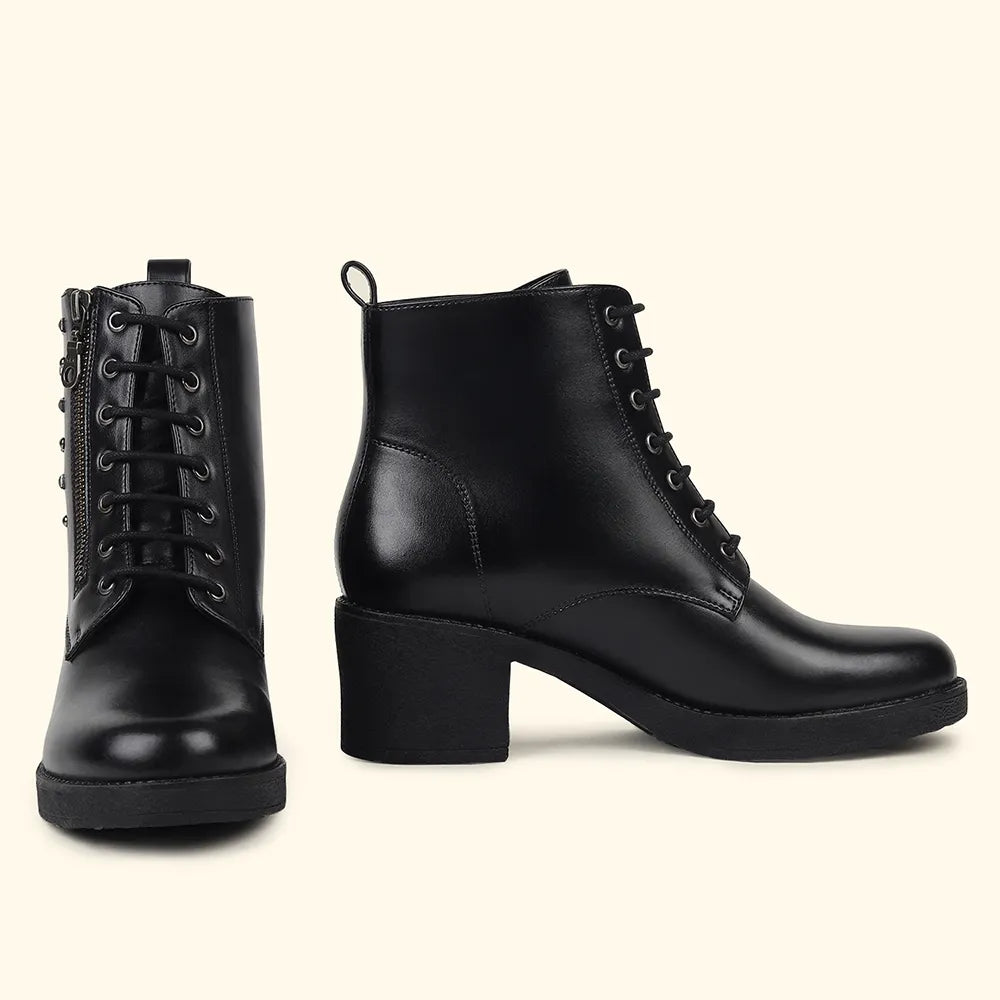 Slays Studded Combat  Ankle Boots for Women