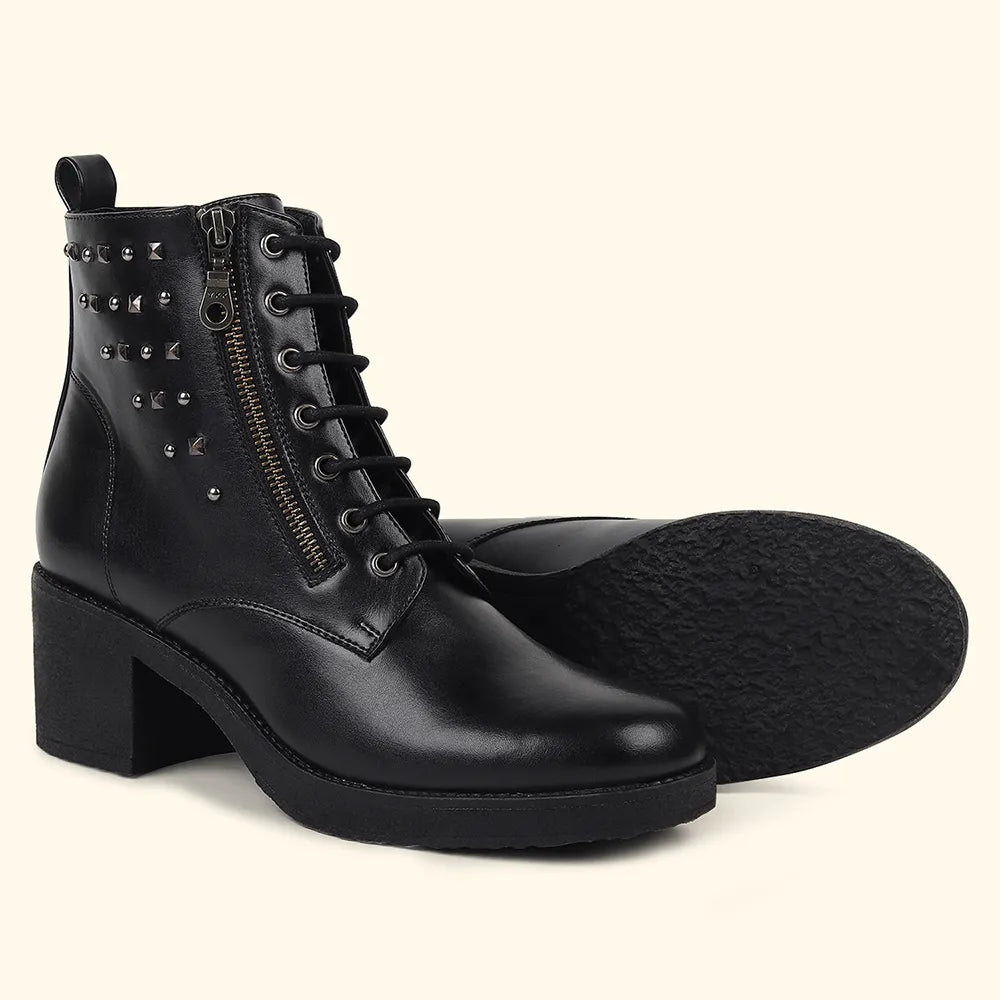 Slays Studded Combat  Ankle Boots for Women