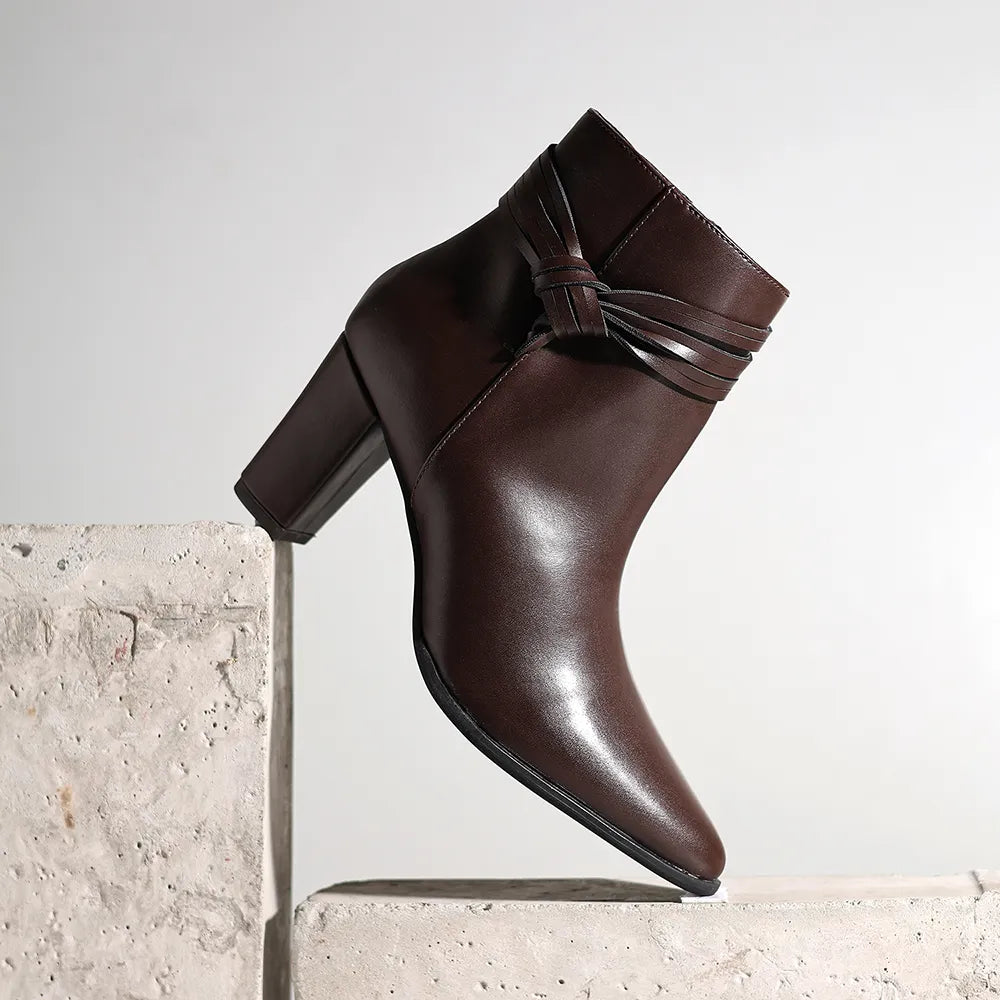 Slays Knot Ankle Length Boots for Women