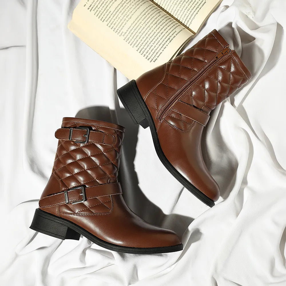 Slays Quilted Buckle mid-calf boots for Women