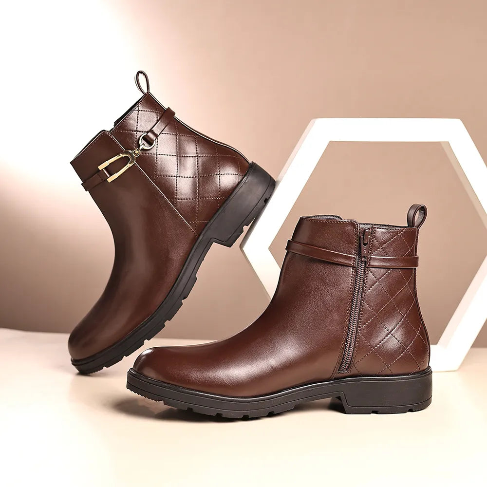 Midnight OG_Collar Crest Ankle Boots for Women