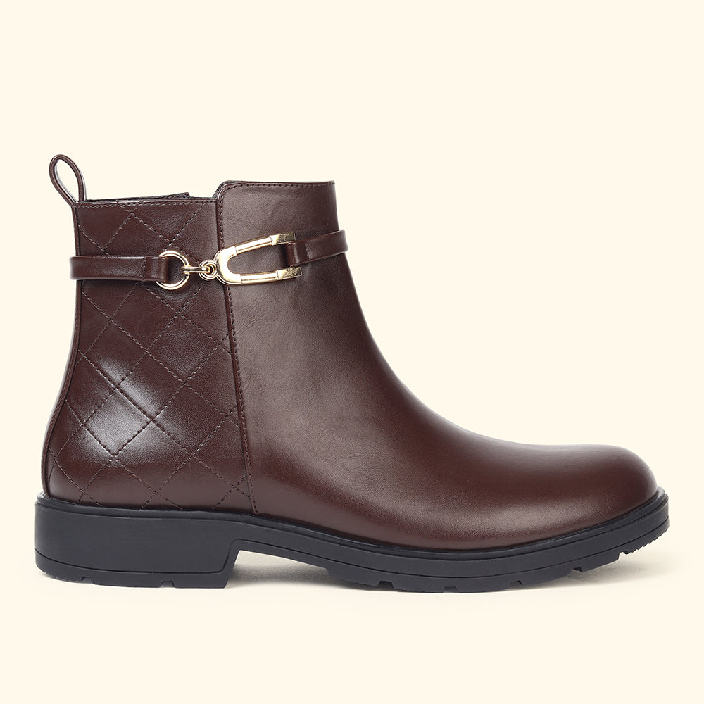Midnight OG_Collar Crest Ankle Boots for Women