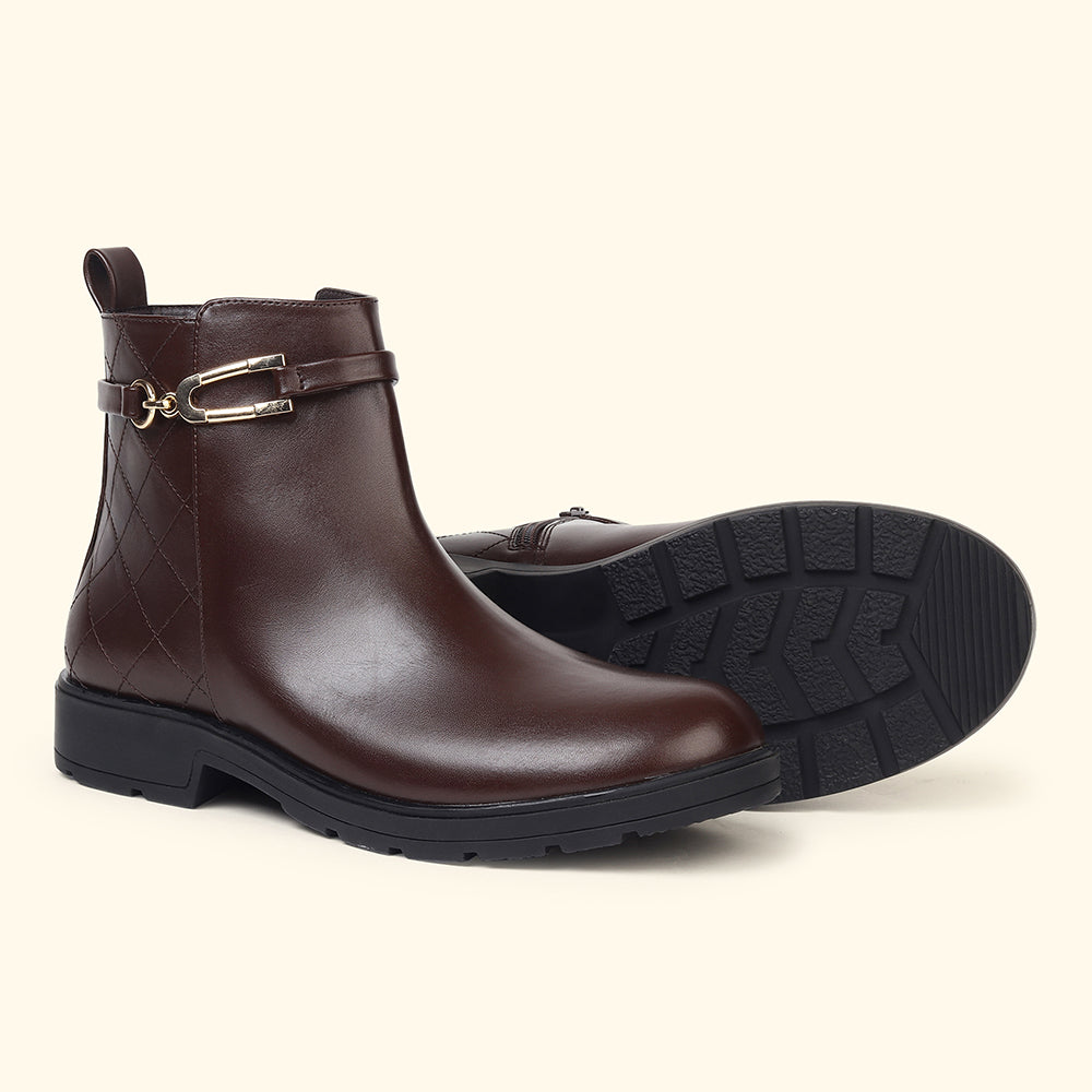Midnight OG_Collar Crest Ankle Boots for Women