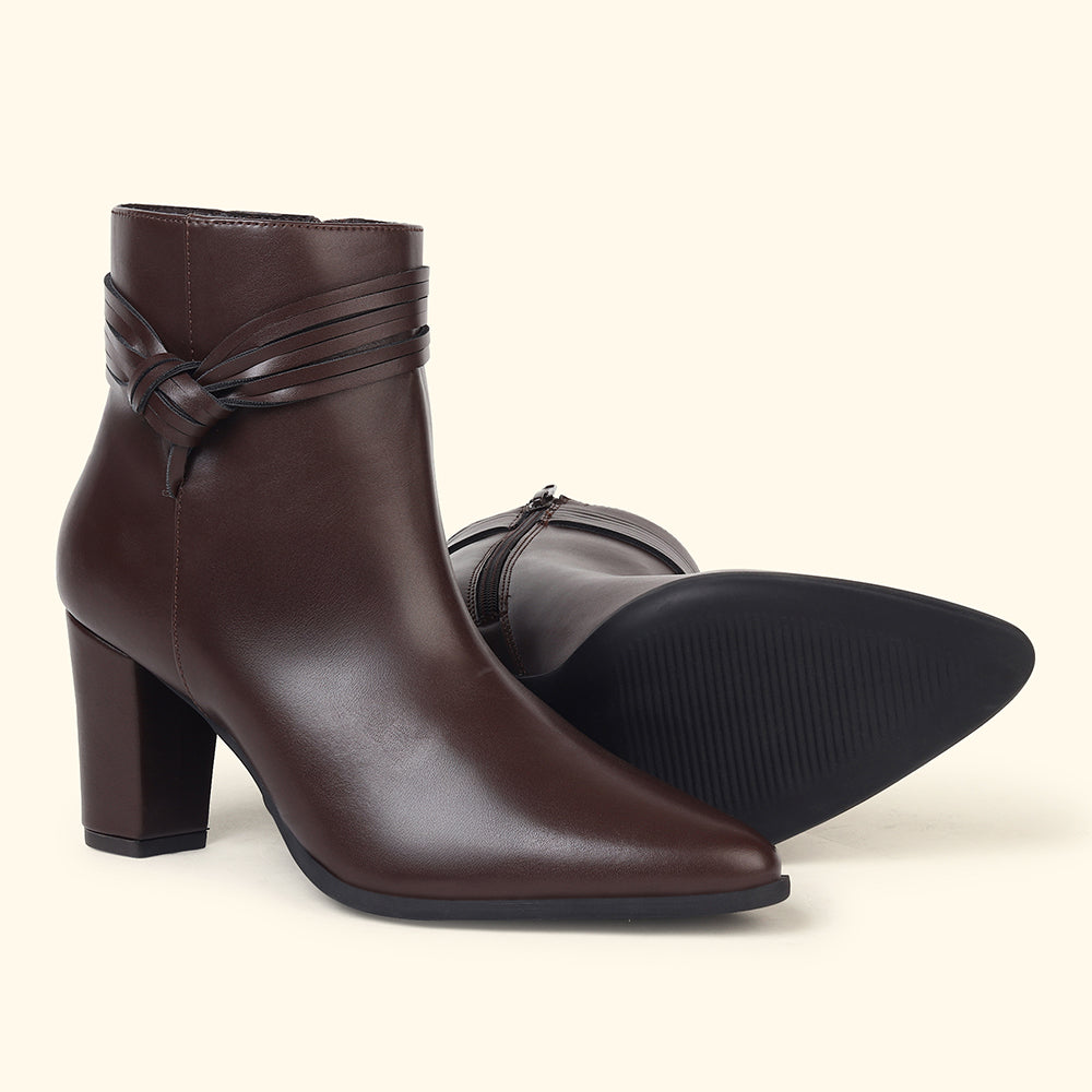 Slays Knot Ankle Length Boots for Women