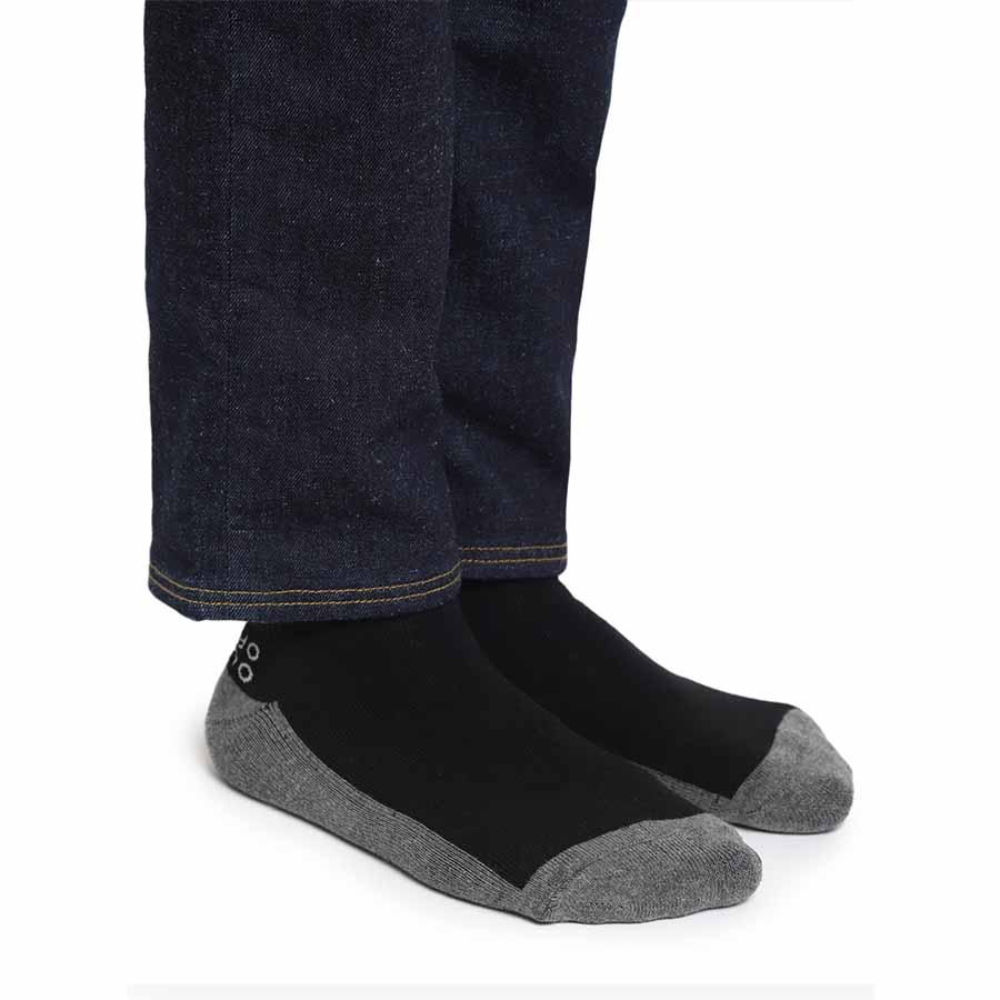 Dual Contrast Solid Low Cut Socks