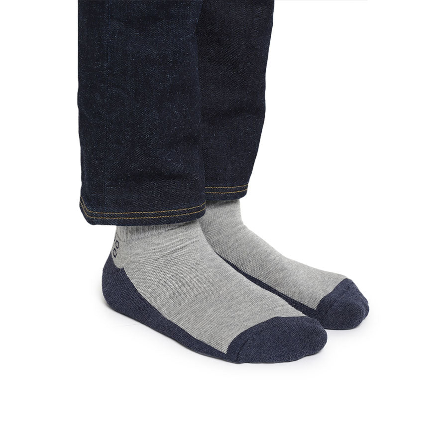 Dual Contrast Solid Low Cut Socks